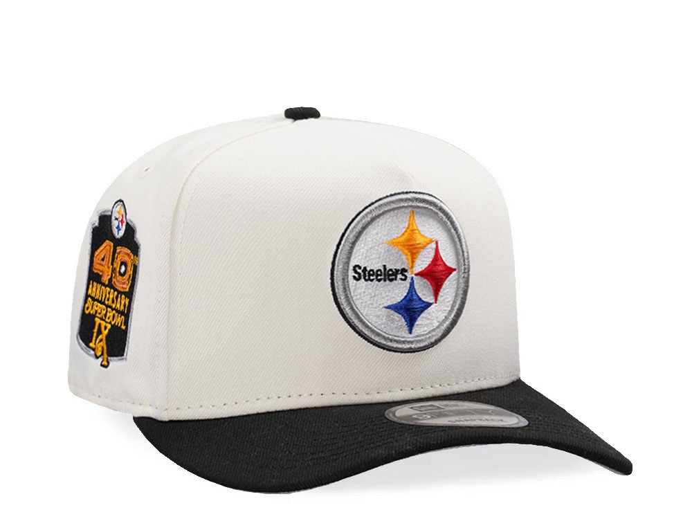 New Era Pittsburgh Steelers 40th Anniversary Chrome Two Tone Edition 9Fifty A Frame Snapback Casquette