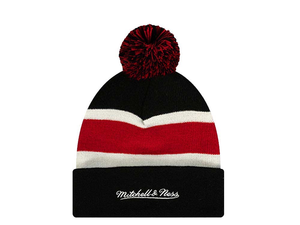 Mitchell & Ness Chicago Blackhawks Stripe Pom Chapeau