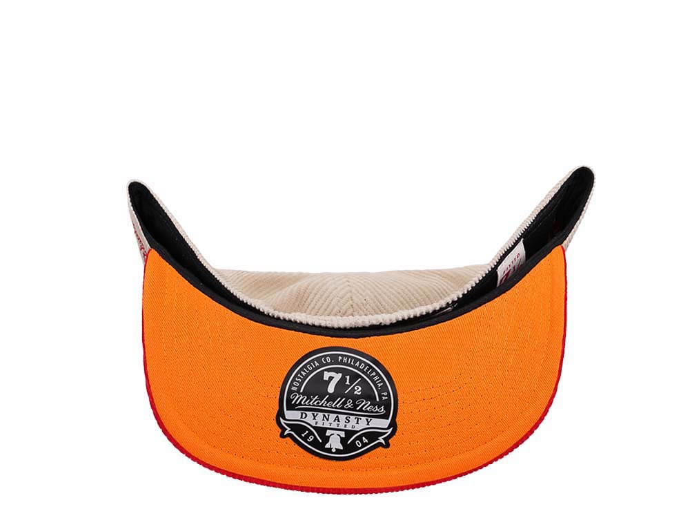 Mitchell & Ness Miami Heat All Star 1990 Two Tone Hardwood Classic Cord Edition Dynasty Fitted Casquette