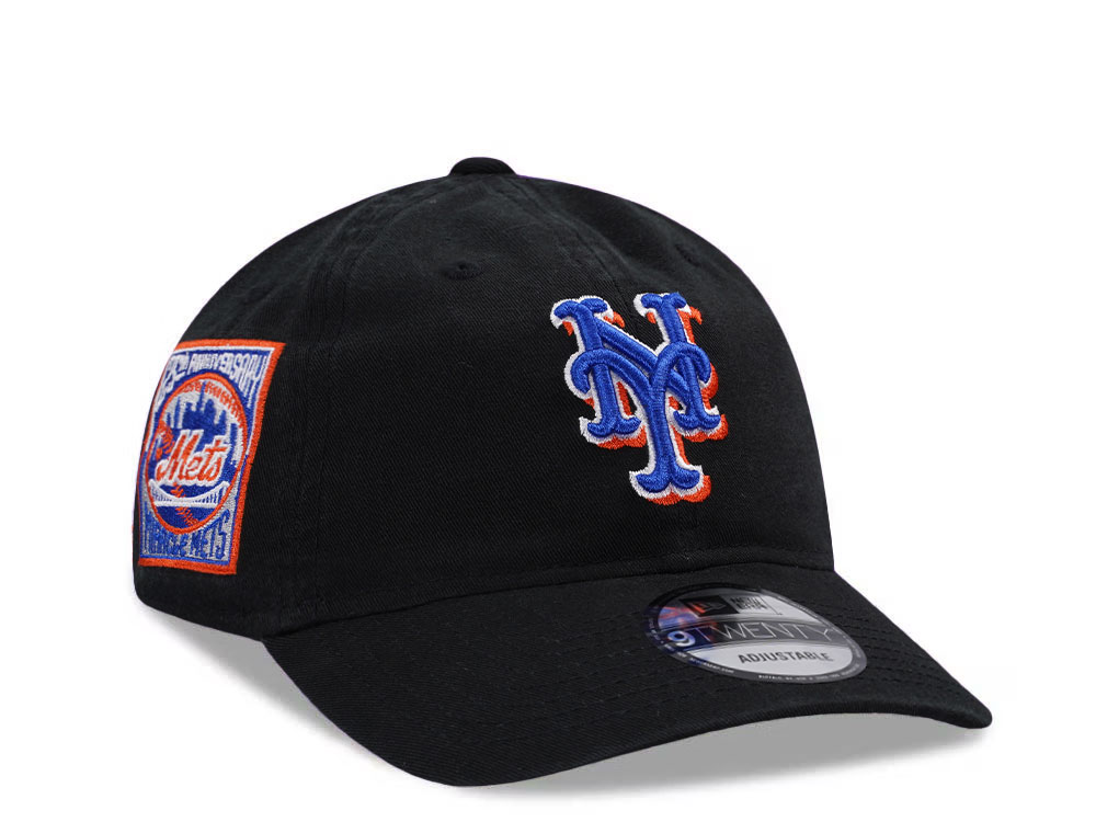 New Era New York Mets 25th Anniversary Black Prime Edition 9Twenty Strapback Casquette