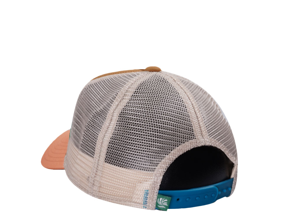 Djinns Coastal Kitchen Beach Bevvies Brown Trucker Snapback Casquette