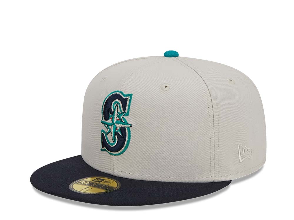 New Era Seattle Mariners Farm Team Stone Throwback Two Tone Edition 59Fifty Fitted Casquette