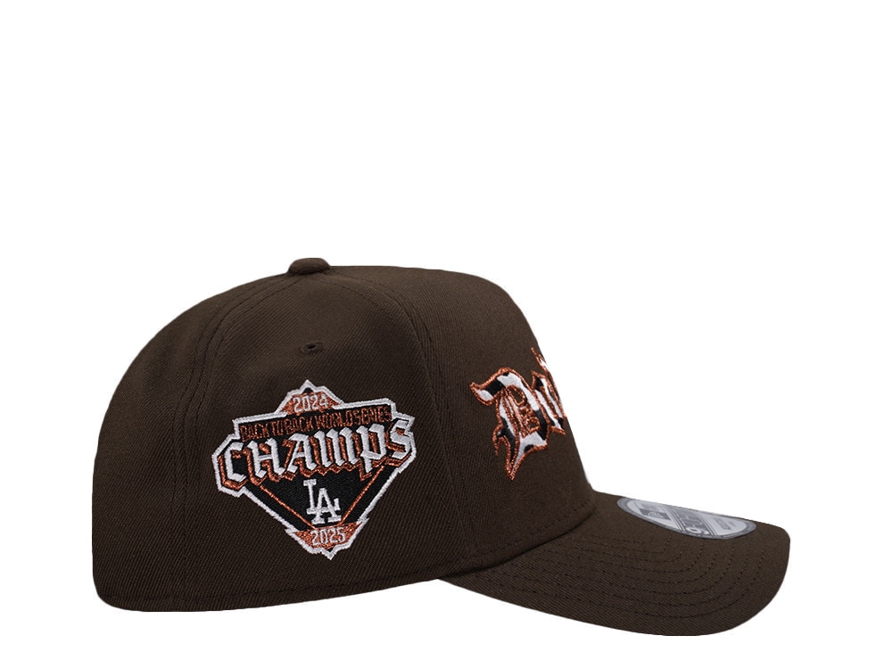 New Era Los Angeles Dodgers World Series 2025 Walnut Prime Edition 9Forty A Frame Snapback Casquette