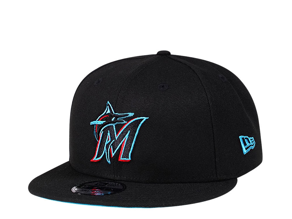 New Era Miami Marlins Black and Teal Edition 9Fifty Snapback Casquette