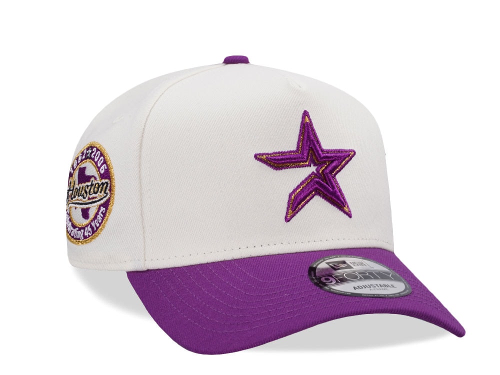 New Era Houston Astros 45 Years Chrome Two Tone Edition 9Forty A Frame Snapback Casquette