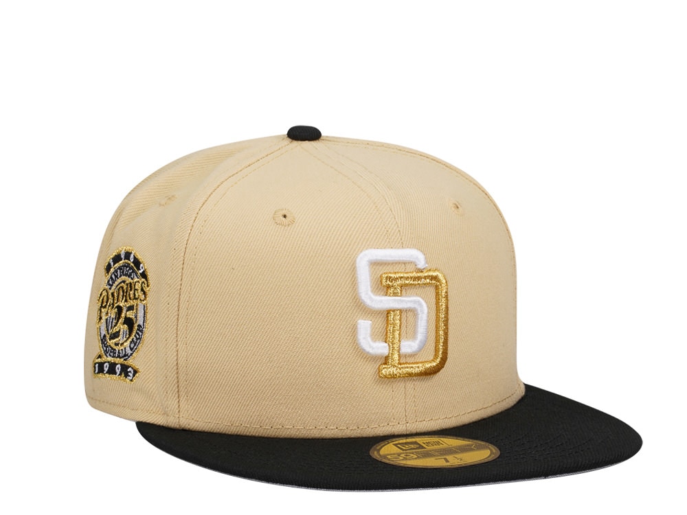 New Era San Diego Padres 25th Anniversary Black Vegas Two Tone Edition 59Fifty Fitted Casquette