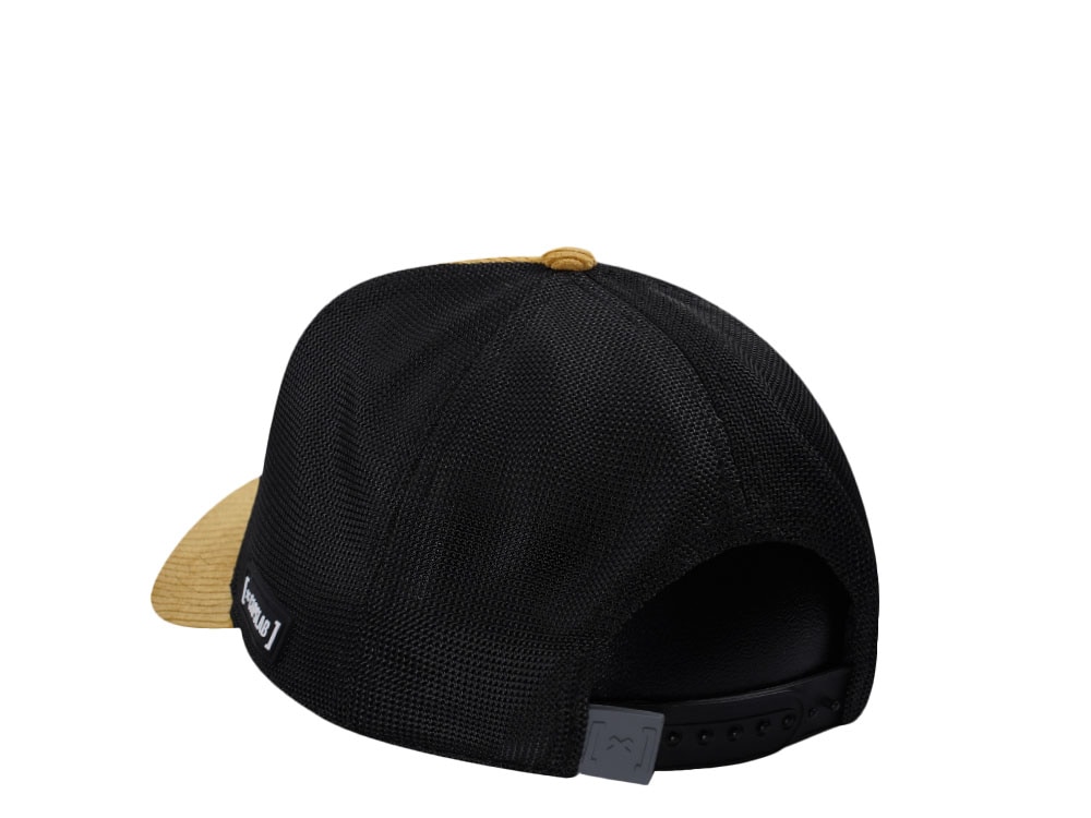 Capslab Square Patch Handy Smurf Brown Cord Trucker Snapback Casquette