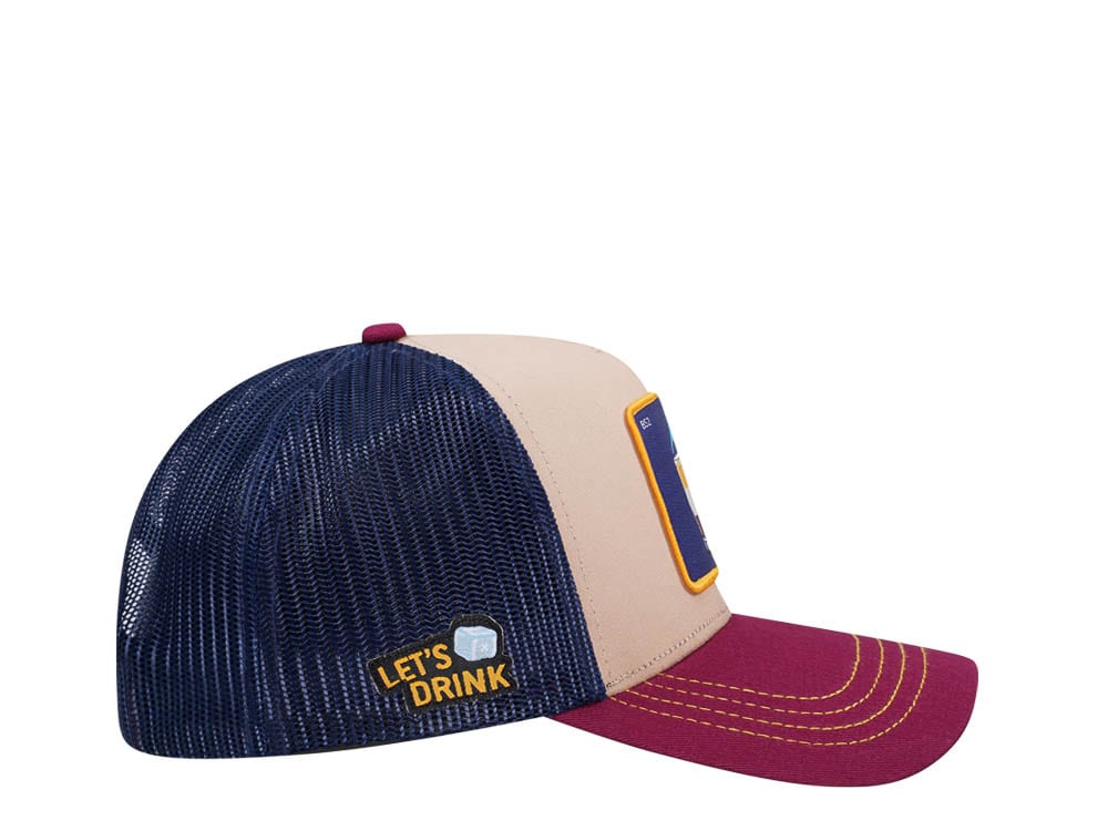 Capslab Cocktails B52 Navy Beige Burgundy Trucker Snapback Casquette