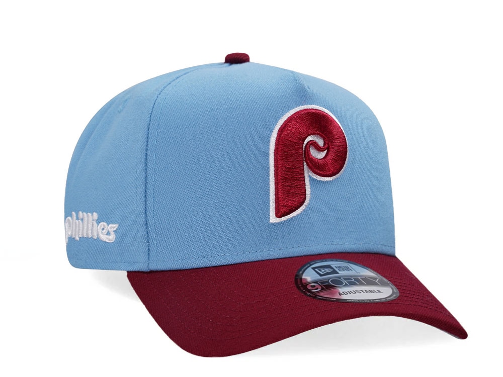 New Era Philadelphia Phillies Sky Blue Two Tone Edition 9Forty A Frame Snapback Casquette