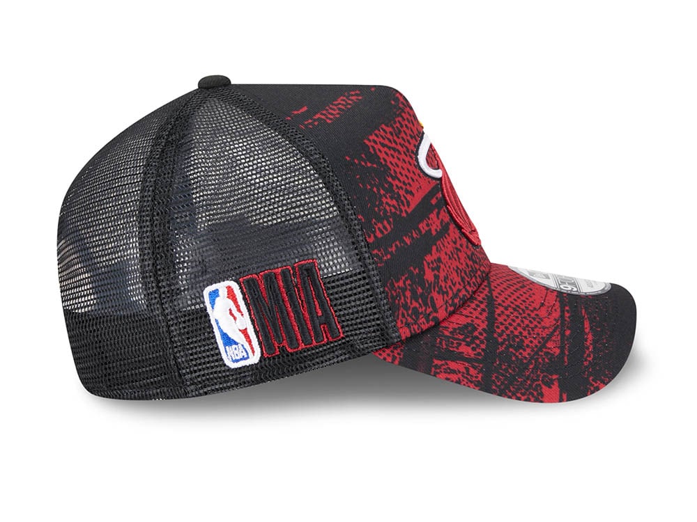 New Era Miami Heat NBA Tip Off 2024 Trucker 9Forty A Frame Snapback Casquette