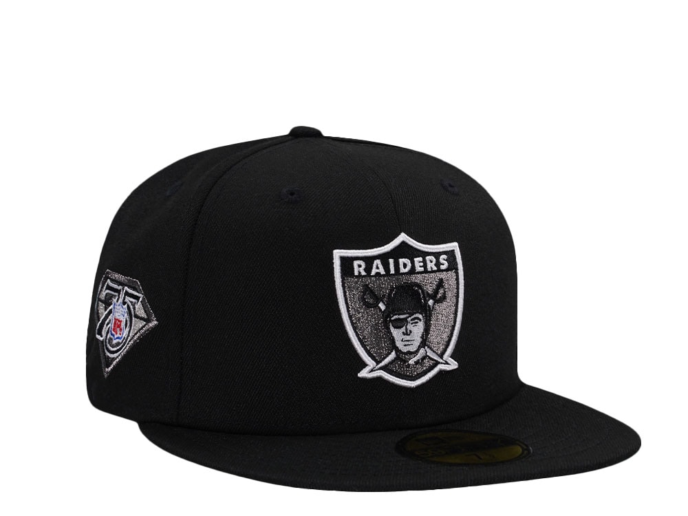 New Era Las Vegas Raiders 75th Anniversary Black Prime Edition 59Fifty Fitted Casquette