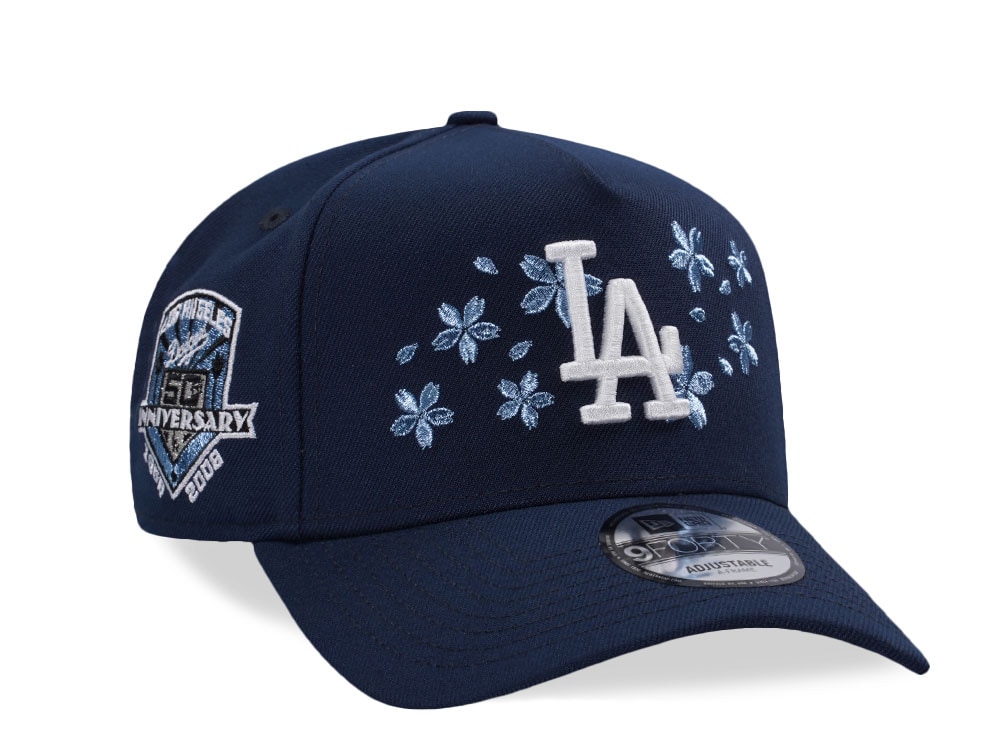 New Era Los Angeles Dodgers 50th Anniversary Ocean Blue Prime Edition 9Forty A Frame Snapback Casquette