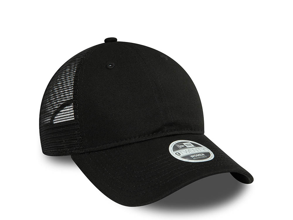 New Era Womens Black 9Twenty Trucker Strapback Casquette