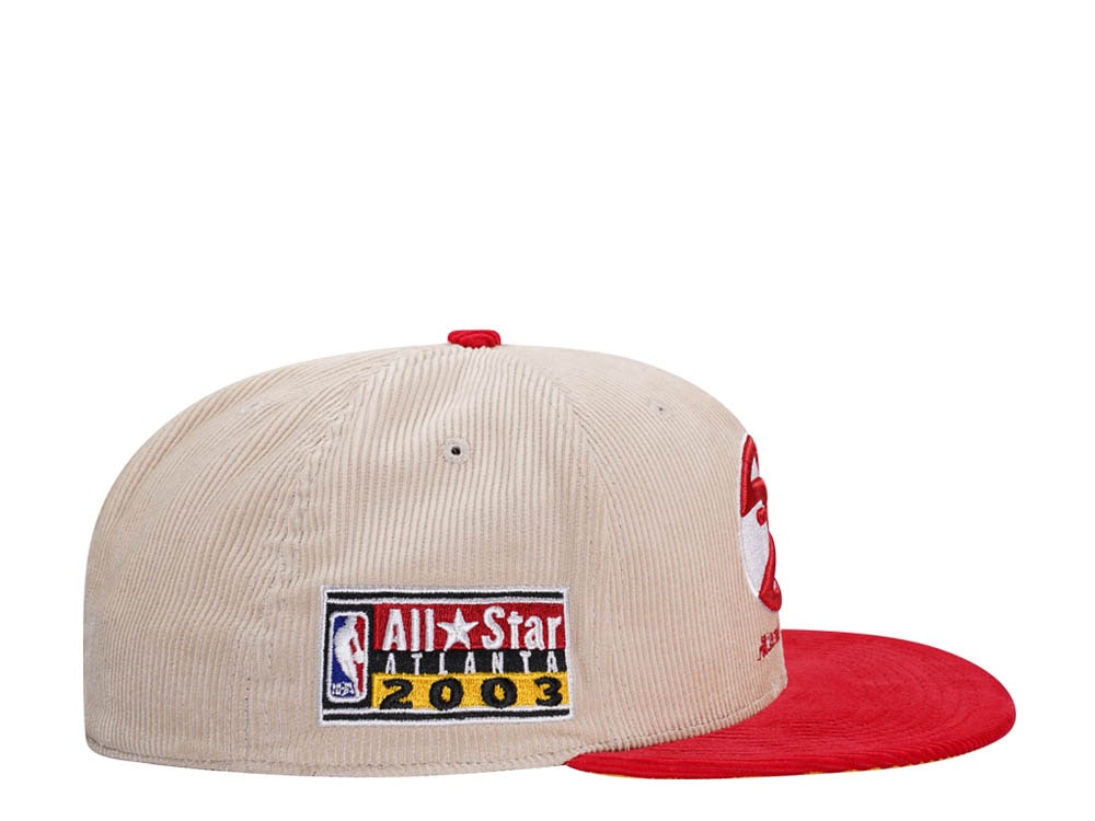 Mitchell & Ness Atlanta Hawks All Star 2003 Two Tone Hardwood Classic Cord Edition Dynasty Fitted Casquette