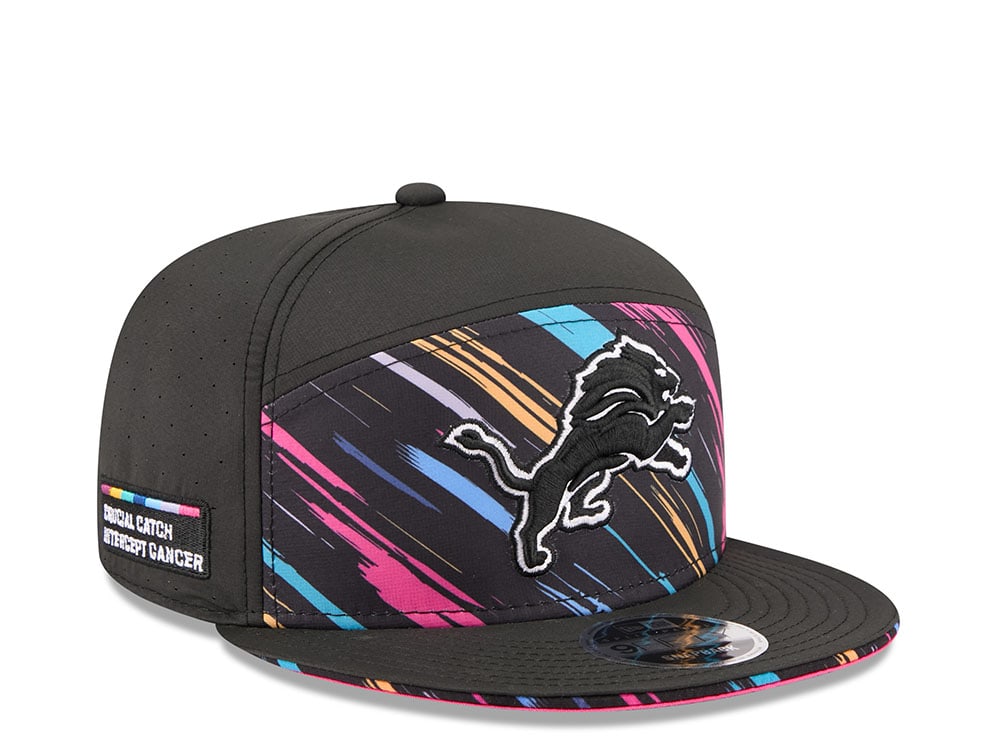 New Era Detroit Lions Crucial Catch 2026 Black Edition 9Fifty Split Panel Snapback Casquette