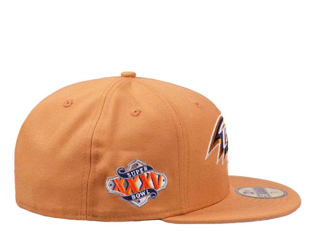 New Era Baltimore Ravens Super Bowl XXXV Golden Memories Collection 59Fifty Fitted Casquette