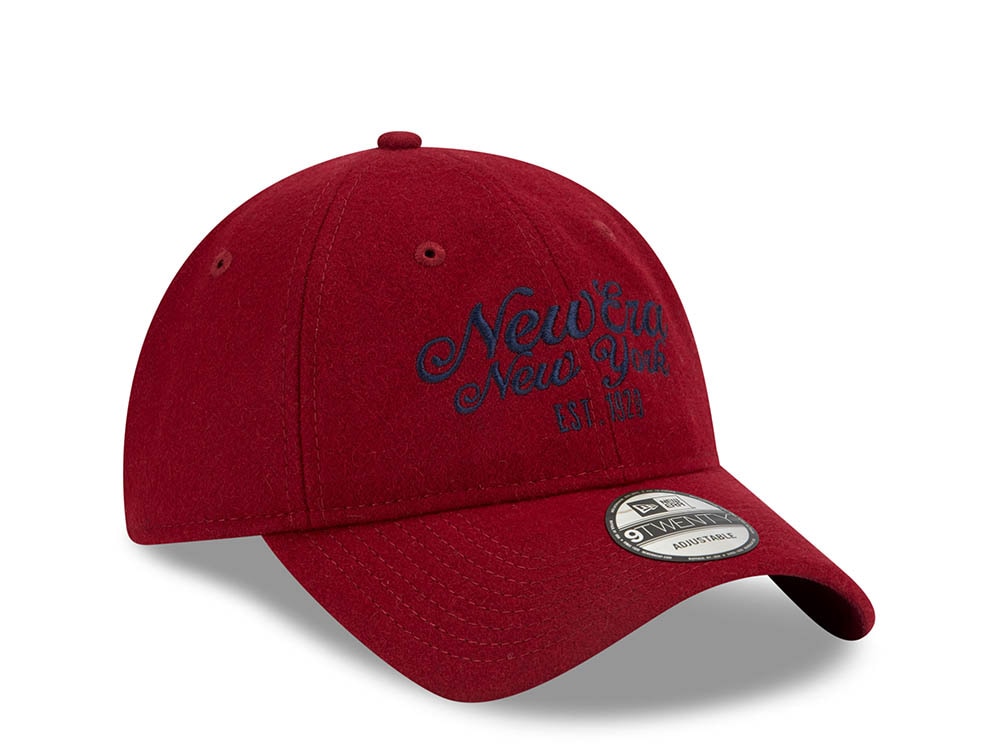 New Era Melton New York Est. 1920 Red 9Twenty Strapback Casquette