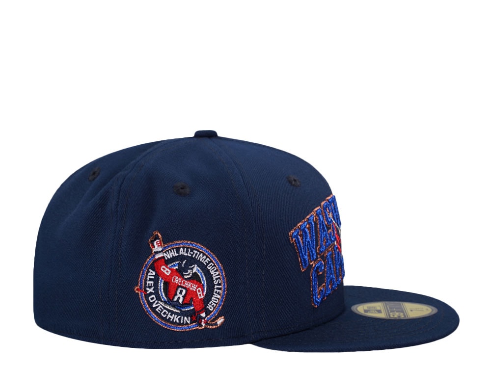 New Era Washington Capitals All Time Goals Leader Navy Prime Edition 59Fifty Fitted Casquette