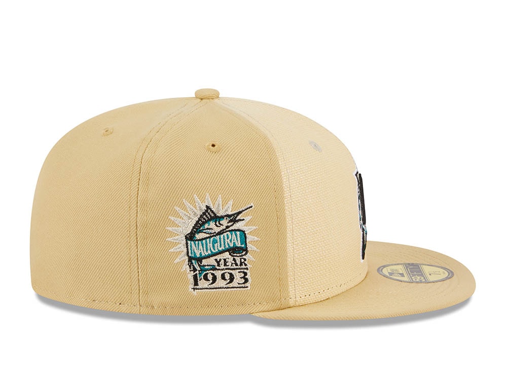 New Era Florida Marlins Inaugural Year 1993 Raffia Front Vegas Gold Edition 59Fifty Fitted Casquette