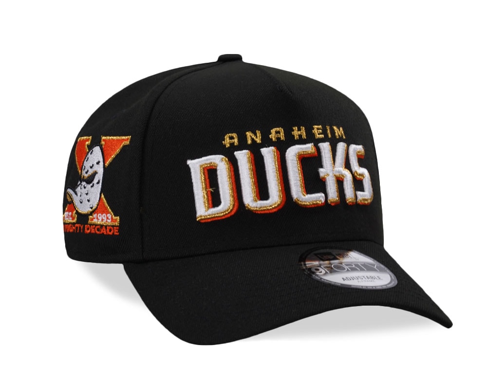 New Era Anaheim Ducks 10th Anniversary Black Prime Edition 9Forty A Frame Snapback Casquette