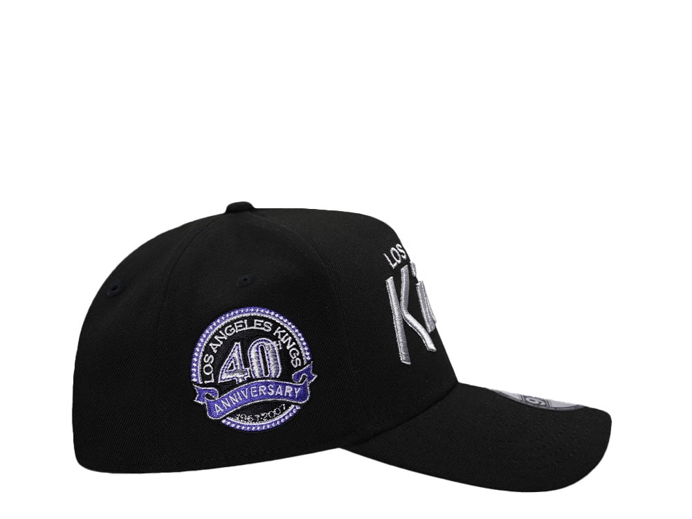 New Era Los Angeles Kings 40th Anniversary Black Silver Edition 9Forty A Frame Snapback Casquette