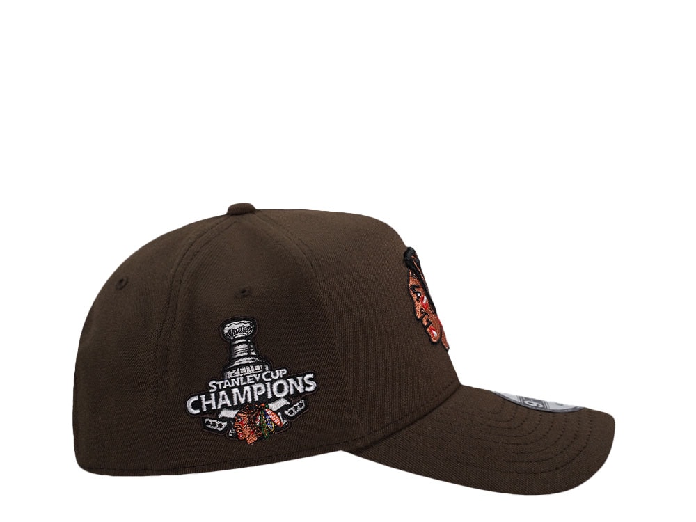 New Era Chicago Blackhawks Stanley Cup Champions 2010 Walnut Edition 9Forty A Frame Snapback Casquette