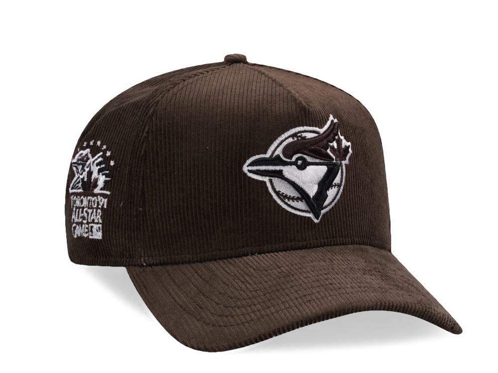 New Era Toronto Blue Jays All Star Game 1991 Walnut Corduroy Prime Edition 9Forty A Frame Snapback Casquette