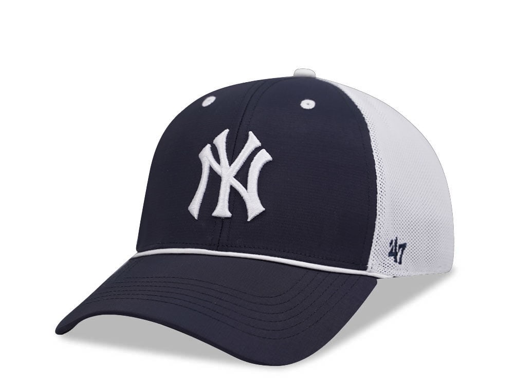 47Brand New York Yankees Navy Brrr Mesh Pop MVP Trucker Snapback Casquette