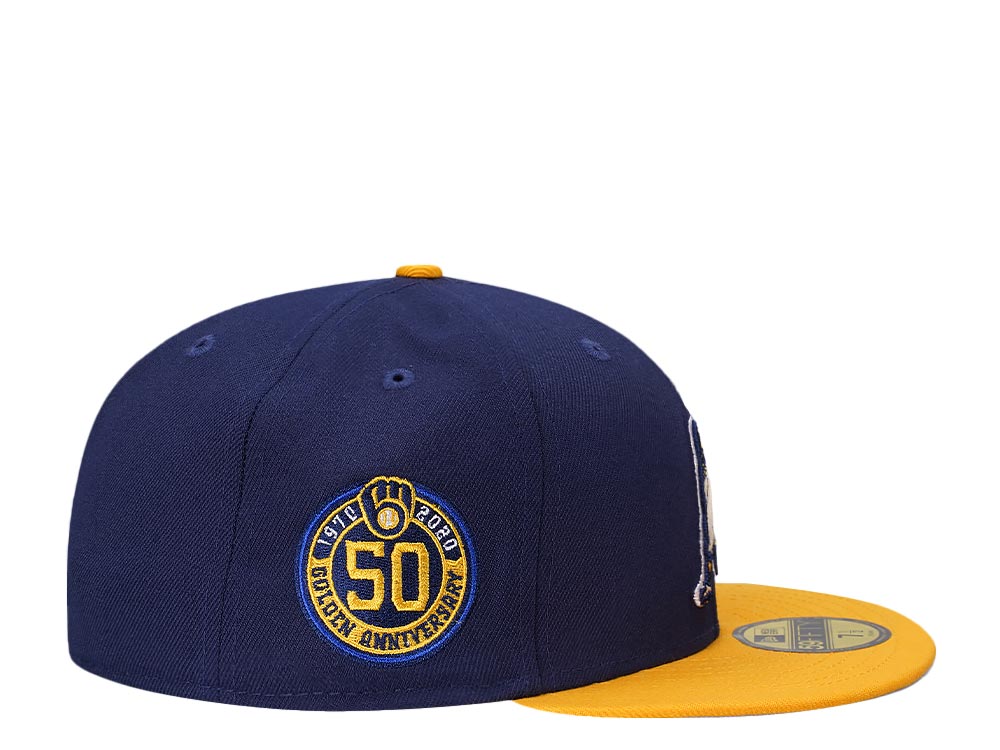 New Era Milwaukee Brewers 50th Anniversary Two Tone Classic Edition 59Fifty Fitted Casquette