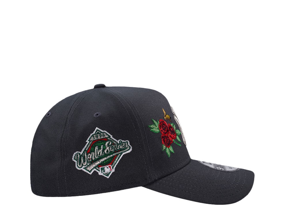 New Era New York Yankees World Series 1996 Dark Graphite Rose Edition 9Forty A Frame Snapback Casquette