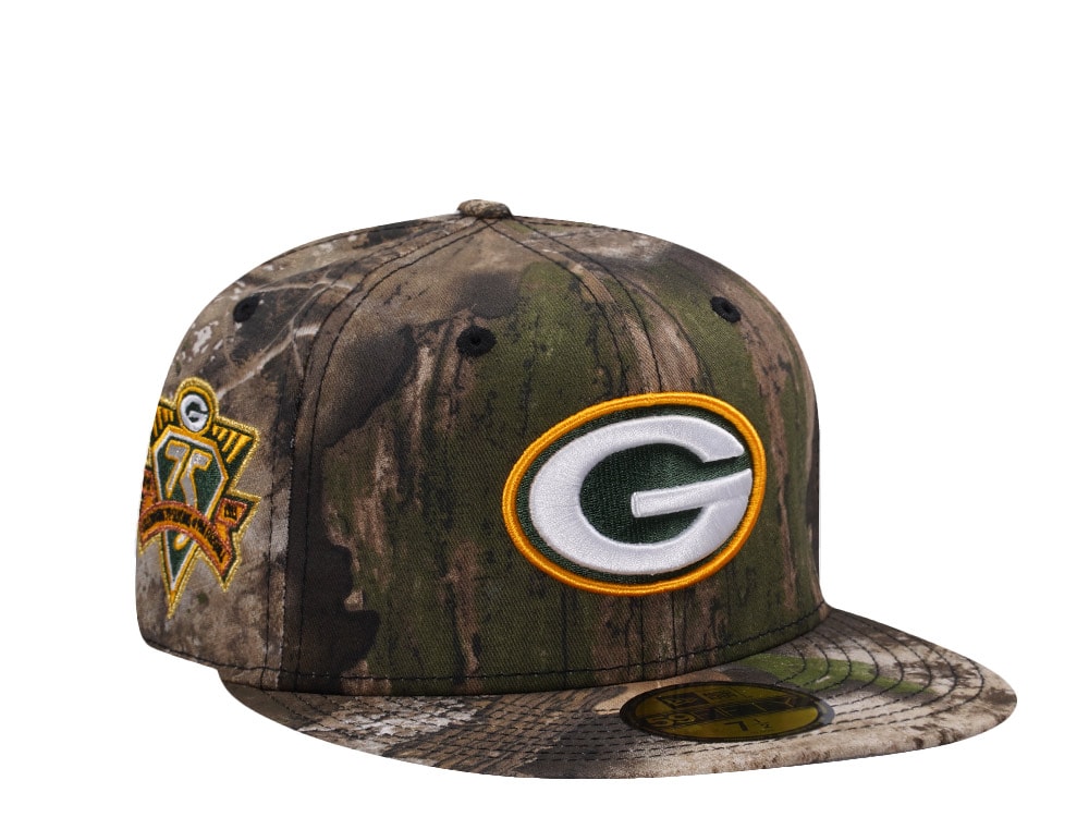 New Era Green Bay Packers 75th Anniversary Realtree APX Prime Edition 59Fifty Fitted Casquette