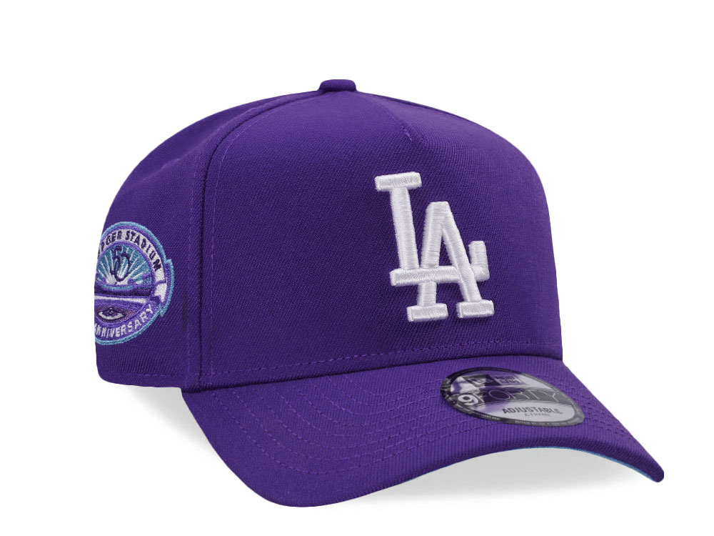 New Era Los Angeles Dodgers Purple 50th Stadium Anniversary Edition 9Forty A Frame Snapback Casquette