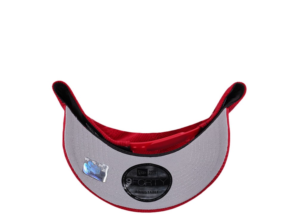 New Era Kansas City Chiefs 60th Anniversary Red Corduroy Edition 9Forty A Frame Snapback Casquette
