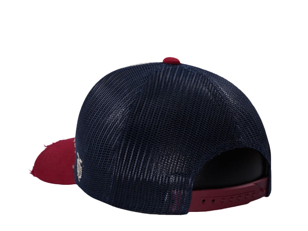 Parallel Union Oval Patch Stone Distressed Edition Trucker Snapback Casquette
