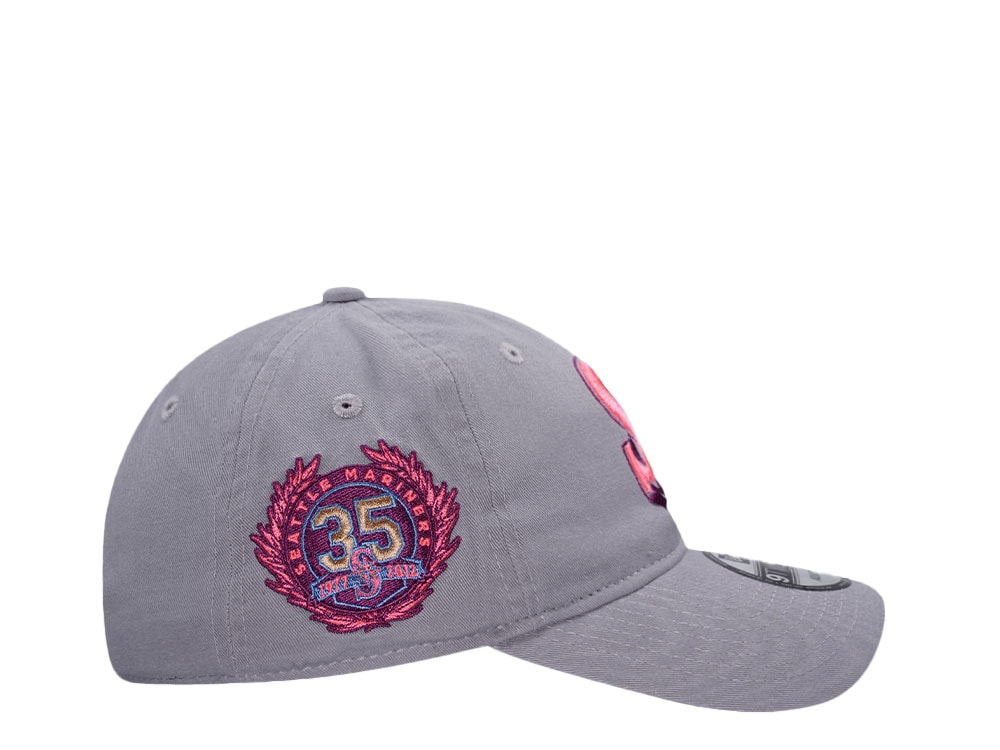 New Era Seattle Mariners 35th Anniversary Pink Glow Gray Edition 9Twenty Strapback Casquette