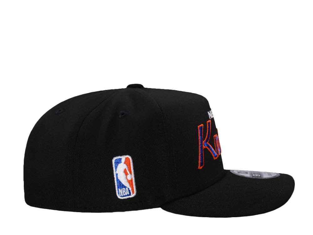 New Era New York Knicks Black Throwback Edition 9Fifty A Frame Snapback Casquette