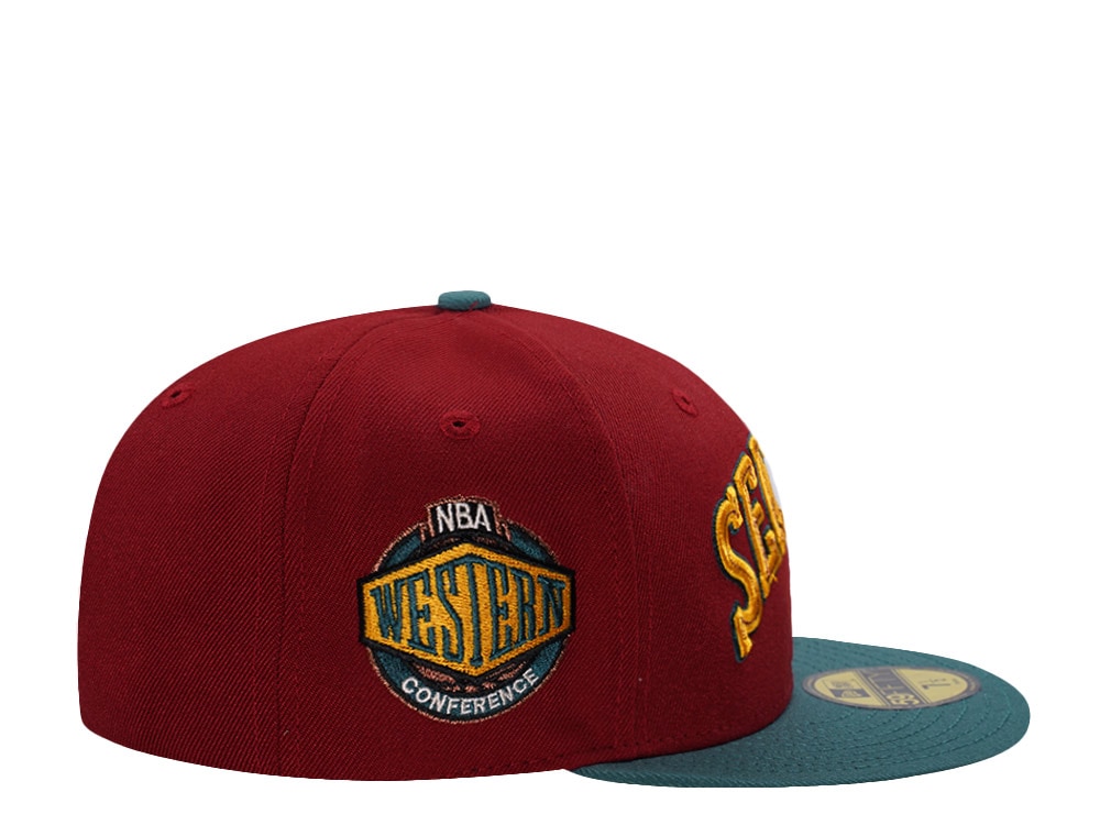 New Era Seattle Supersonics Maroon Two Tone Edition 59Fifty Fitted Casquette