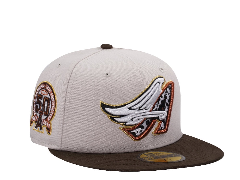 New Era Anaheim Angels 50th Anniversary Stone Two Tone Edition 59Fifty Fitted Casquette