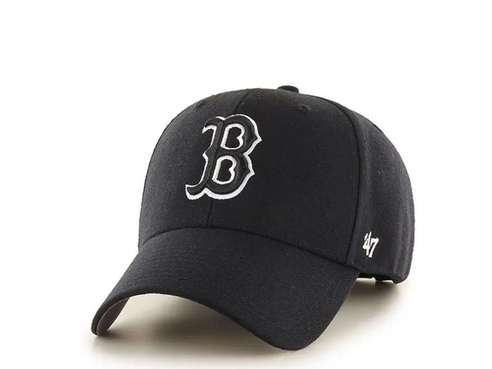 47brand Boston Red Sox Classic Logo Black & White Snapback Casquette