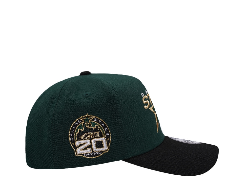 New Era Dallas Stars 20th Anniversary Green Two Tone Edition 9Forty A Frame Snapback Casquette