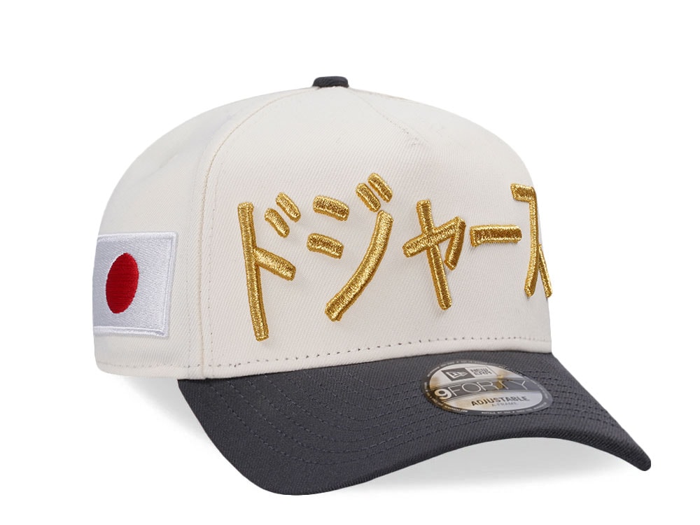 New Era Los Angeles Dodgers Japan Chrome Cement Two Tone Edition 9Forty A Frame Snapback Casquette