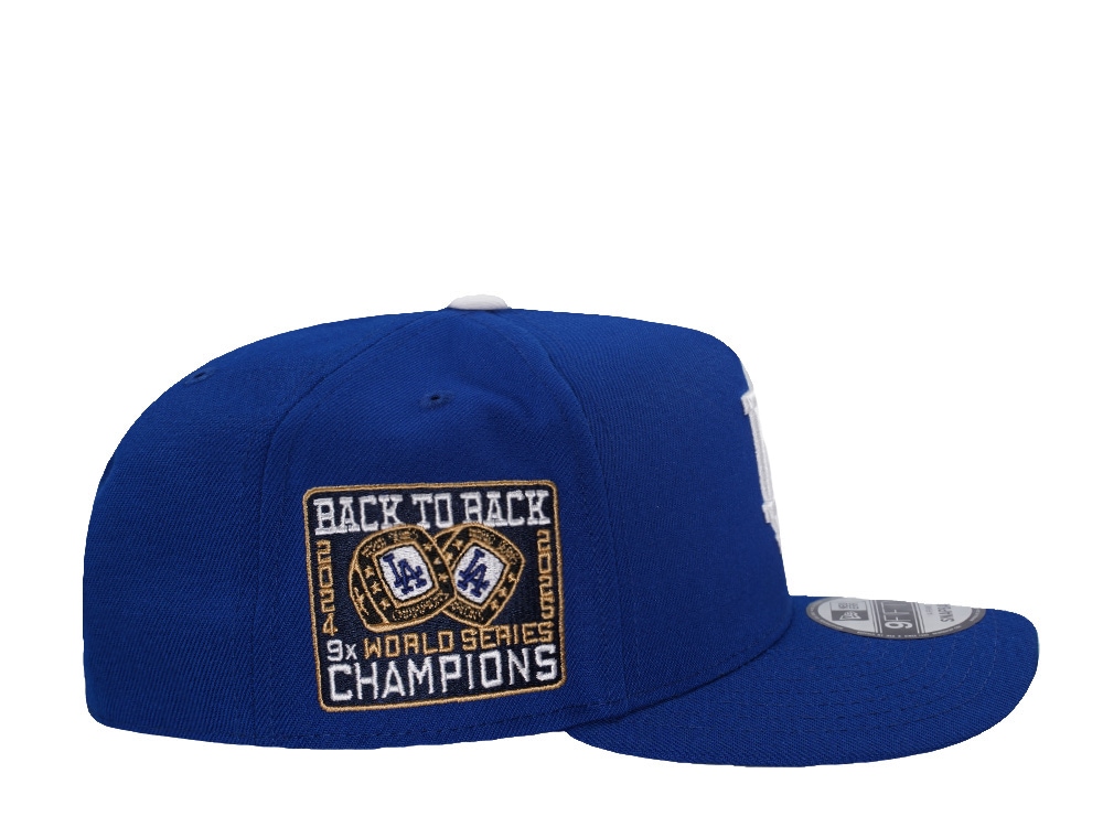 New Era Los Angeles Dodgers  Back to Back World Series Blue Classic Edition 9Fifty A Frame Snapback Casquette