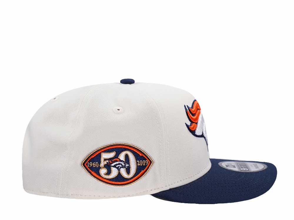 New Era Denver Broncos 50th Anniversary Chrome Two Tone Edition 9Fifty A Frame Snapback Casquette
