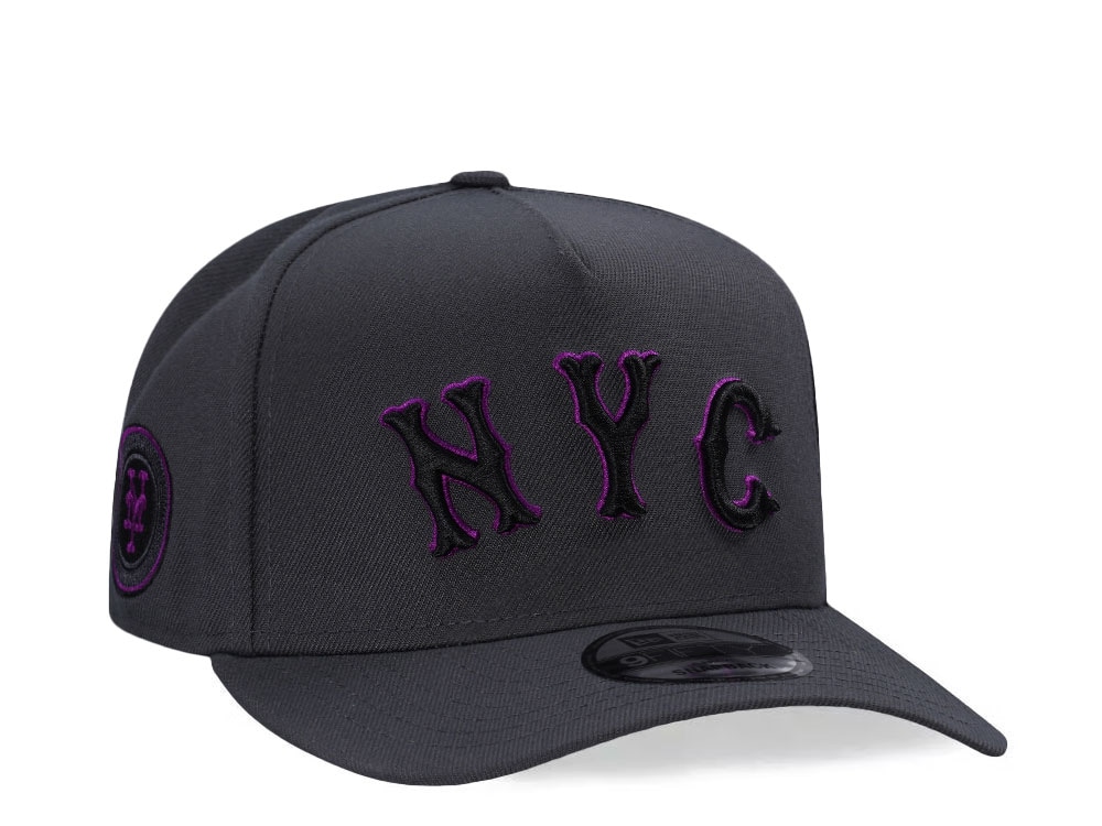 New Era New York Mets City Connect Dark Graphite Prime Edition 9Fifty A Frame Snapback Casquette