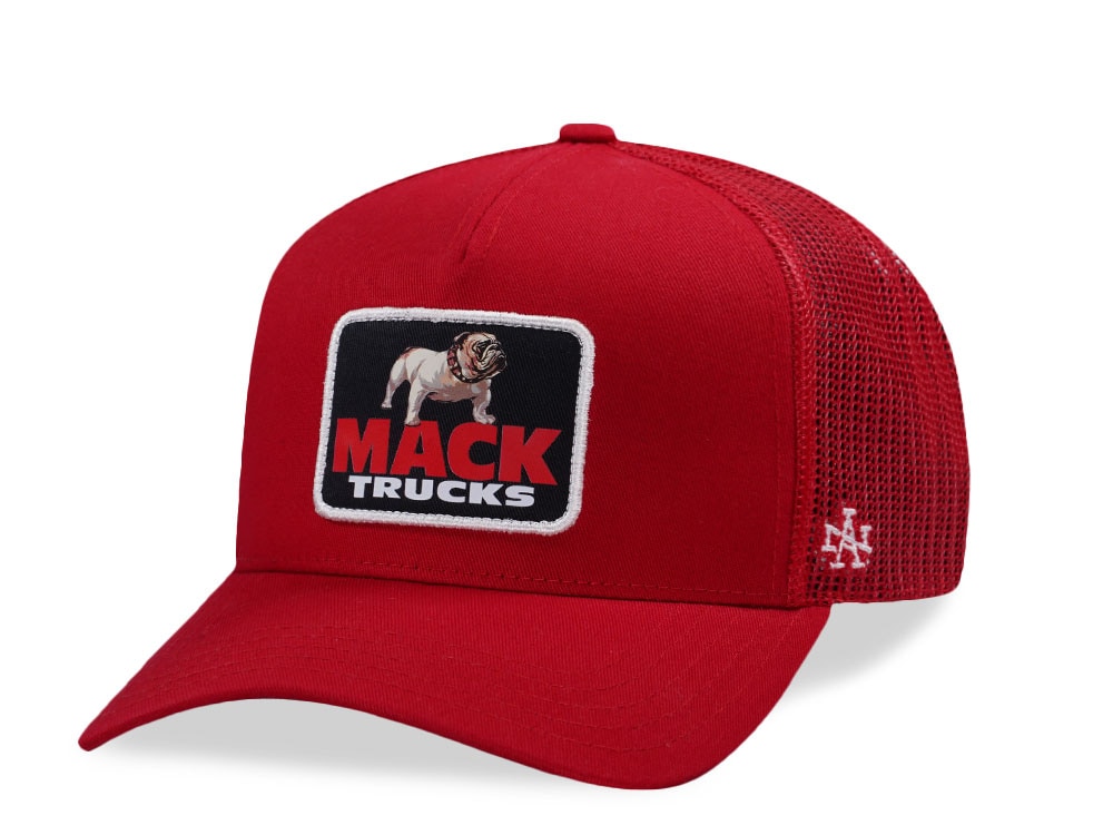 American Needle Mack Trucks Red Valin Trucker Snapback Casquette