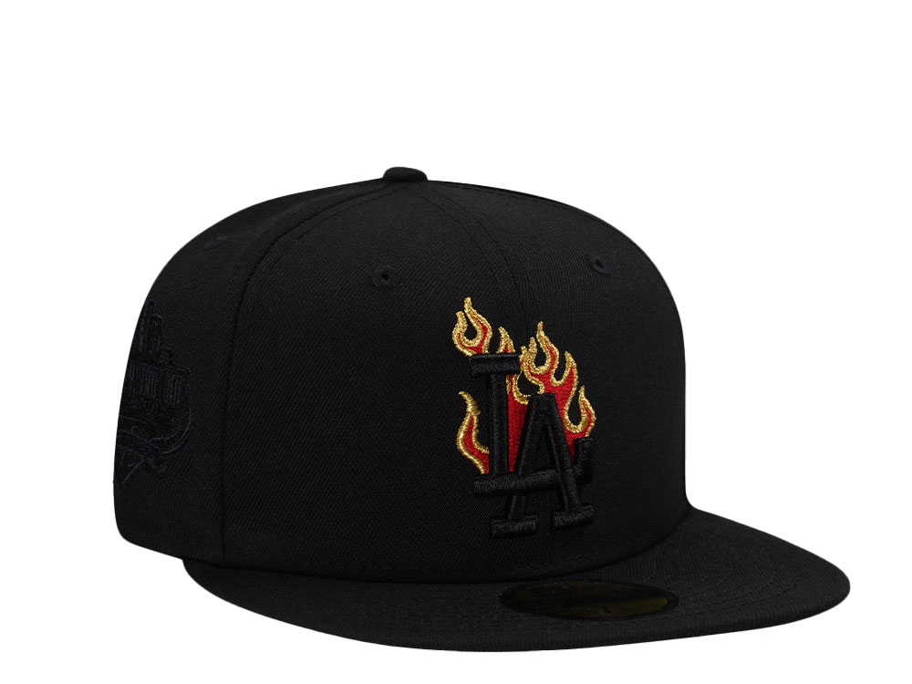 New Era Los Angeles Dodgers 40th Stadium Anniversary Blackout Red Fire Edition 59Fifty Fitted Casquette