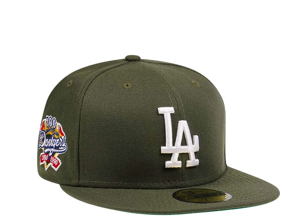 New Era Los Angeles Dodgers 100th Anniversary Rifle Green Edition 59Fifty Fitted Casquette
