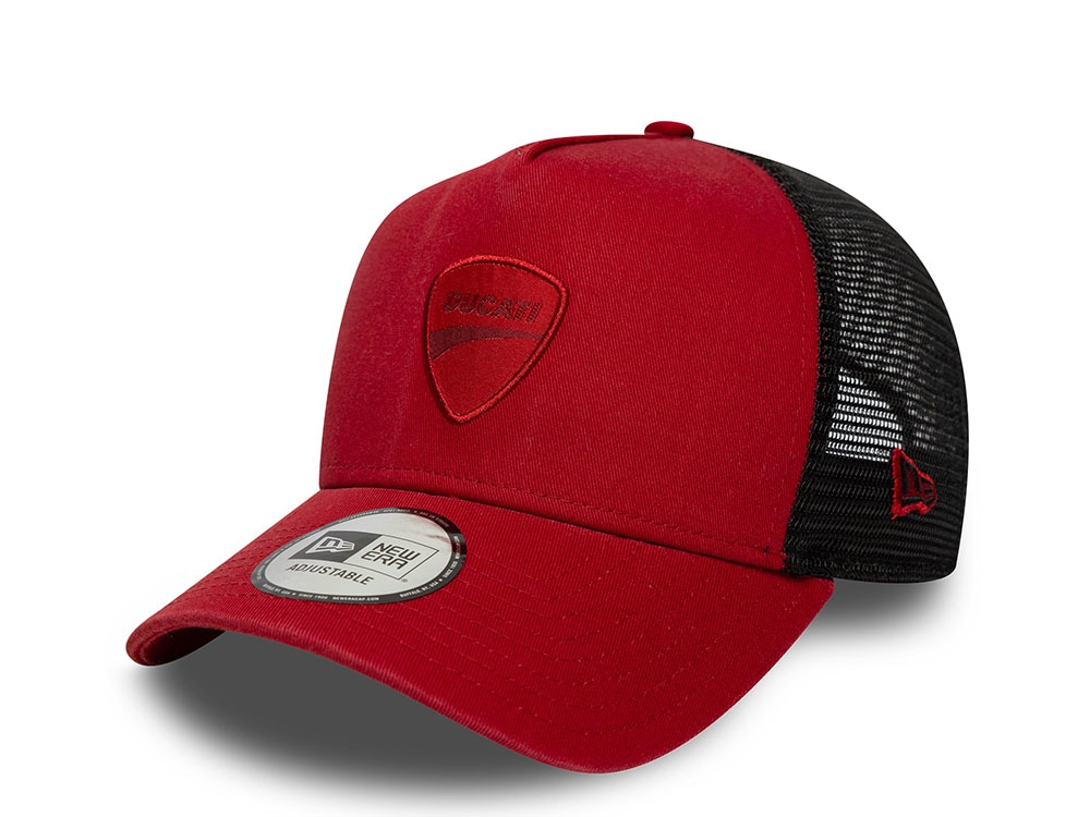 New Era Ducati Motor Logo Seasonal Red 9Forty A Frame Trucker Snapback Casquette