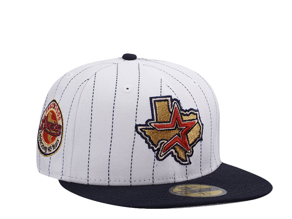 New Era Houston Astros 45th Anniversary Pinstripe Chrome Two Tone Edition 59Fifty Fitted Casquette