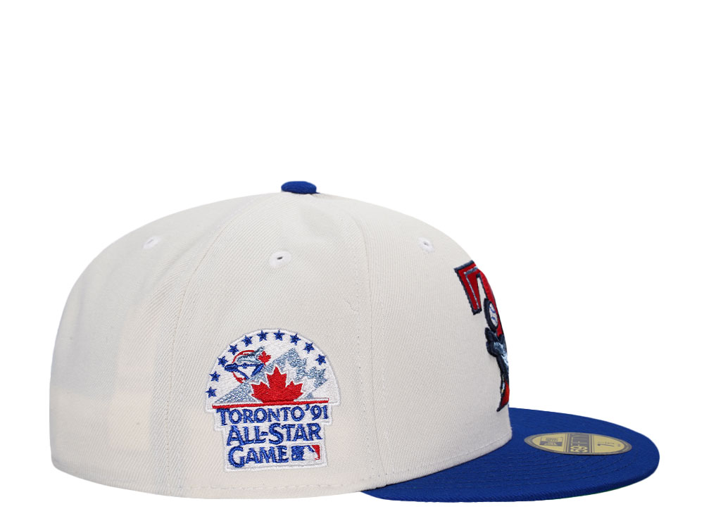 New Era Toronto Blue Jays All Star Game 1991 Chrome Metallic Throwback Two Tone Edition 59Fifty Fitted Casquette